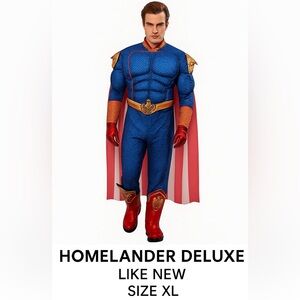 Men’s Homelander Deluxe Costume (The Boys) | Size XL/ Like New,Cape Included